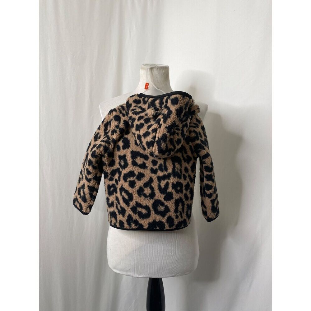 Joe Fresh Girl's Jacket Brown and Tan Teddy Fleece Zip Infant Size 18-24 Month’s - Picture 3 of 4
